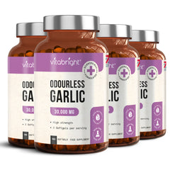 Garlic Capsules - High Strength 30,000mg - 180 Odourless Softgels