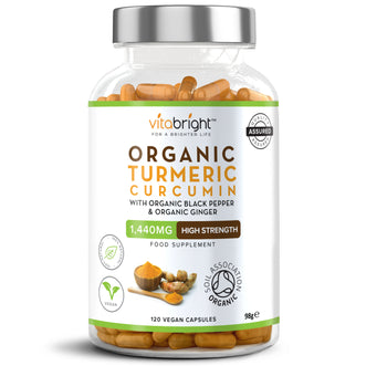 Organic Turmeric Curcumin 1440mg with Organic Black Pepper & Organic Ginger Capsules