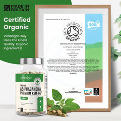 Organic KSM-66 Ashwagandha 550mg with Black Pepper