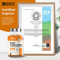 Organic Turmeric Curcumin 2160mg with Organic Black Pepper & Organic Ginger Capsules