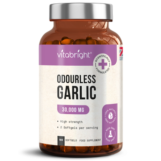 Garlic Capsules - High Strength 30,000mg - 180 Odourless Softgels