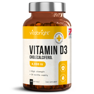 Vitamin D3 4000 IU Cholecalciferol 425 Softgels (14 month supply)